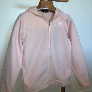 North Face girls pink fleece zip hoodie, Girls XL